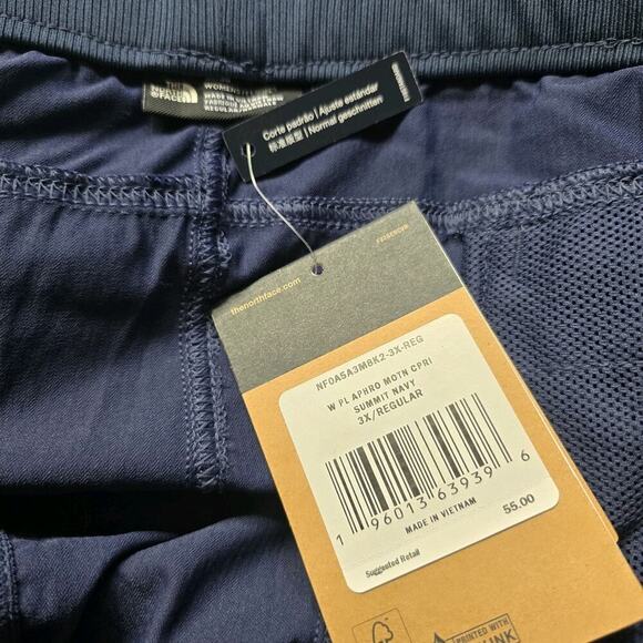 The North Face Aphrodite Motion Capri Pants Navy Blue Drawstring New Size 3X - Picture 6 of 13